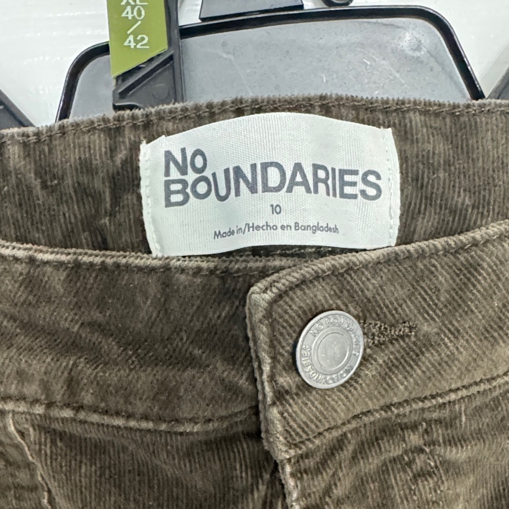 No Boundaries Chocolate Brown Corduroy Flare Pants - Picture 2 of 9